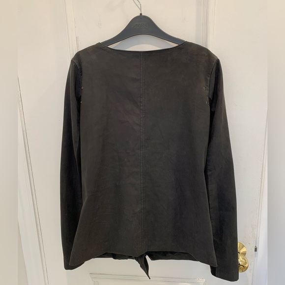 Elizabeth and James black leather jacket. Size 6 - Picture 2 of 5